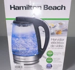 Hamilton Beach 40869G Glass Electric Kettle 1.7L 1500W Auto Shutoff Led Open. Price: $19.99.