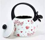 Damaged! Temp-tations 2.3-QT Seasonal Enamel Steel Kettle Lemons & Palm New. Price: $192.18.