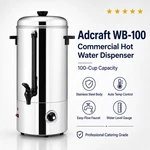 Adcraft WB-100 Commercial Electric Hot Water Dispenser W/ 100-CUP Capacity New. Price: $259.49.