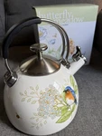 Lenox Butterfly Meadow Flutter Hummingbird Whistling Tea Kettle 2.5 Qt. Used. Price: $89.95.