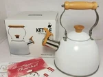 Rockurwok Kettle, Stovetop Whistling Teapot, Stainless Steel, Pearl White, 2 New. Price: $16.99.