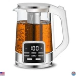 Gourmia 1.7L Programmable Glass Kettle White Electric Tea & Coffee Maker, 6 New. Price: $152.79.
