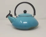 Creuset Light Blue Zen Tea Kettle - 1.5 Liter Or 1.6 Quart Whistling Used. Price: $39.99.