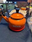 Creuset Demi Kettle Orange Flame 1.7 Qt New. Price: $95.00.