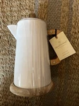 Hearth 48OZ Steel Wood Cocao Kettle Pitcher Sour Cream New. Price: $54.99.