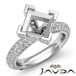 Diamond Anniversary Micro Pave Eternity Ring 1.45CT Platinum Princess Semi Mount New. Price: $3562.65.