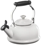 Whistling Tea Kettle 1.7 Quart Enamel Steel White Creuset Metal Finishes New. Price: $209.99.