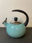 Farberware Luna Whistling Stovetop 2.5QT Kettle Pot Aqua Teal Mint Condition New. Price: $25.00.