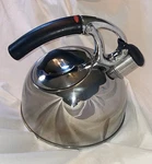 Oxo Uplift Tea Kettle 18/8 Stainless Steel 2QT/1.9L Good Grips Stovetop Used. Price: $28.99.