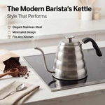 Drip Kettle Stovetop Gooseneck Coffee 1.2L, Stainless Steel, Silver New. Price: $34.50.