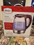 Parini Electric Kettle Automatic Shutoff Glass Stainless 1.7 Liter New. Price: $19.95.