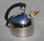 Alessi 9091 Stainless Whistling Tea Kettle Designed By Richard Sapper Used. Price: $69.00.