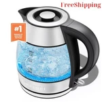 Chefman Rapid Boil 1.2L Electric Tea Kettle With Removable Lid - Stainless Steel New. Price: $20.95.