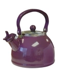 Calypso Basics By Reston Lloyd Harmonic Hum Whistling Teakettle W/glass Lid Plum Open. Price: $25.00.