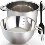 Marsheepy Double Boiler Pot Set, 2500ML 2.3QT Mixing Bowl For Cho New. Price: $42.26.