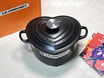 Le Creuset Heart Cocotte D'amour 2QT Matt Black Licorice Cast Iron Dutch Oven New. Price: $348.00.