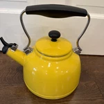 Chantal Yellow Whistling Tea Kettle 1.7 Qt Enamel-on-steel Stove Top Used. Price: $33.99.