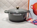 Le Creuset Signature Cocotte 28CM 6.7 / 7.25 Qt Thyme Gold Knob Cast Iron Nib New. Price: $474.00.