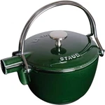 1-QT Round Cast Iron Tea Kettle Basil, French Craftsmanship New. Price: $329.99.