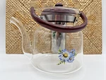 Direct Heat Glass Tea Pot Stovetop Coffee Cottagecore Farmhouse Blue Daisy Used. Price: $19.95.