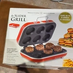 Bella Cucina Artful Food Slider Grill Red Electric Non-stick 600W #13433 Open. Price: $55.00.