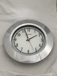 Farberware Decorator Wall Clock Steel Look Diner Style Working Used. Price: $16.99.