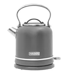 Haden Chelsea 1.7 Liter Electric Water Kettle W/ 360-DEGREE Base, Grey & Chrome New. Price: $69.99.