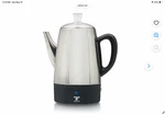 Moss & Stone Percolator Coffee Pot Electric 10 Cup New Chrome Silver. Price: $28.90.