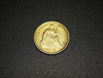 Silver Us Coin 1872 Liberty Seated 1/2 Half Dime Gold Plated. Price: $200.00.