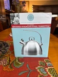 Martha Stewart Collection Teakettle 2.2 Quart Brushed Stainless Steel New Box. Price: $25.00.