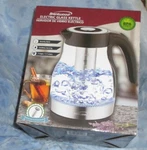 Brentwood Cordless Glass Elec Kettle Tea Infuse Swivel Base KT-1962BK New Box. Price: $25.00.