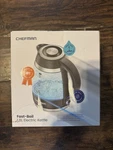 Chefman Fast-boil 1.8L Glass Cordless Electric Kettle 1500W Swivel Black New. Price: $22.00.