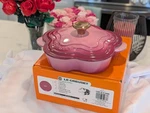 Rare Le Creuset Petal Shallow Flower Fafa Cocotte 1.25 Qt Berry - New W/ Box&tag. Price: $389.00.