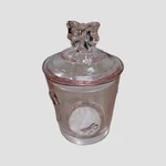 Cwc Cook With Color Pink Glass Canister Butterfly Lid 21.9 Oz Cylinder VDTG8 Open. Price: $15.00.