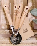 New Rae Dunn Measuring Spoons Wood Handle Farmhouse Country Kitchen. Price: $29.95.