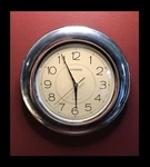 Farberware Decorator Wall Clock Steel Look Diner Style Used. Price: $12.99.