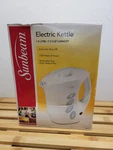 Sunbeam SEK17 Electric Water Kettle 7.5 Cups ,white ,mesh Filter, Open Box, New. Price: $39.99.