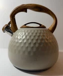 Tea Kettle Belanko Stainless Steel Whistling Pot Beige White Used. Price: $18.99.