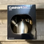 Cuisinart Aura Stainless Steel Whistling Tea Kettle 2 Qt 1.9 Ergonomic Handle New. Price: $50.00.