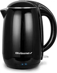 Elite Gourmet 1.8L Cool-touch Electric Kettle W/ Stainless Steel Interior, Black Open. Price: $10.79.