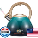 Marskitop 2.6QT Whistling Tea Kettle, Stovetop & Induction, Food Grade Stainless New. Price: $51.25.