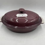 Le Creuset 1.7L Oval Stoneware Dish With Lid - Fig. Price: $129.99.