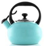 Chantal Aqua The Button Teakettle 1.8 Qt Whistling Stay Cool Handle Gas Or Elect Used. Price: $32.49.