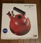 Creuset Enameled Steel 1.7 Quart 1.6 Liters Tea Kettle New In Box. Price: $99.99.