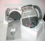 Elite Gourmet 1.2L Adjustable Temperature Elcteric Glass Kettle / In Box New. Price: $35.00.