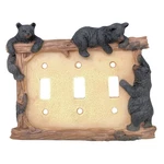 Bear Log Triple Electric Toggle Light Switch Cover Wall Plate Lodge Cabin Decor New. Price: $20.99.