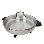 Farberware Stainless Steel 12" Electric Skillet With Glass Lid Pedestal Base Used. Price: $55.99.