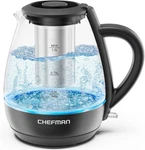 Chefman 1L Electric Kettle With Tea Infuser 1500W Hot Water Boiler, Auto New. Price: $26.99.
