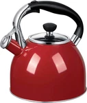 Rorence Whistling Tea Kettle: 2.5 Stainless Steel 2.6 Quarts, Red New. Price: $60.60.