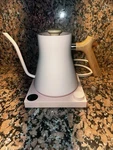 Fellow Stagg Ekg 0.9L 120V Electric Pour-over Kettle, Warm Pink W/ Maple Accents Used. Price: $120.00.